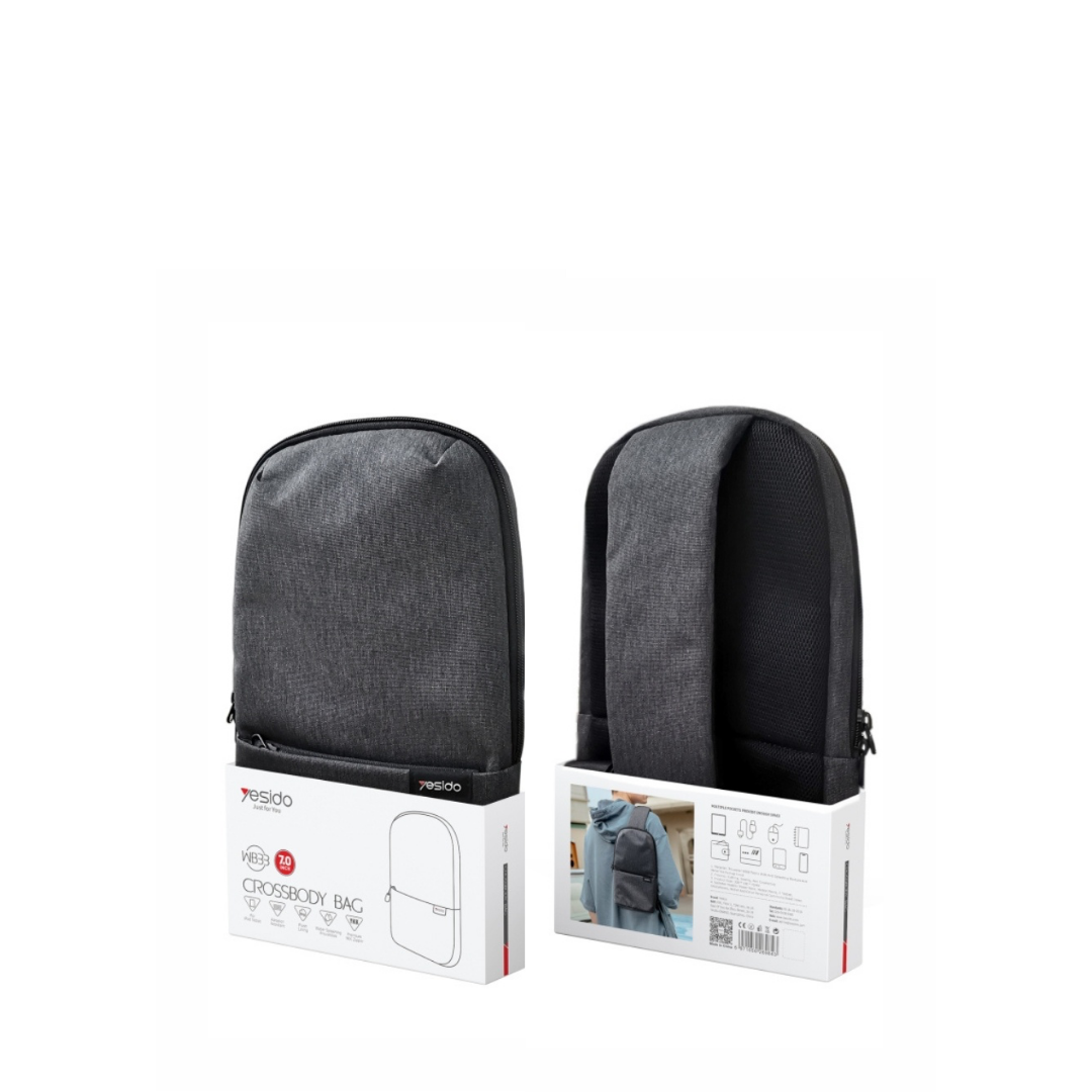 Yesido Water Resistant Crossbody Bag Grey