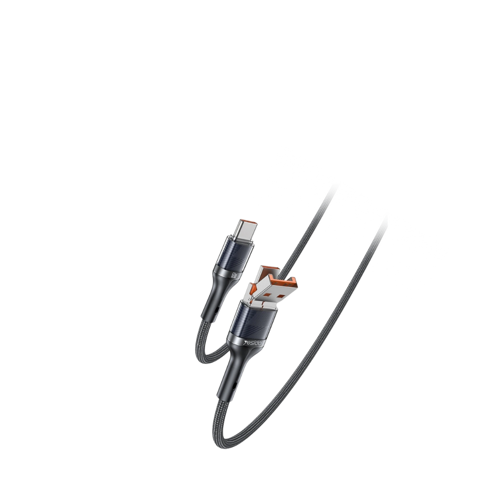 Yesido 2 in 1 USB - Type C (Dual) Cable 60W (120cm)