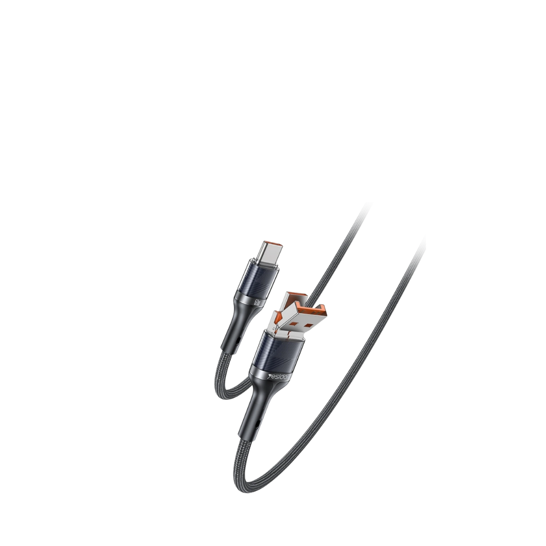 Yesido 2 in 1 USB - Type C (Dual) Cable 60W (120cm)