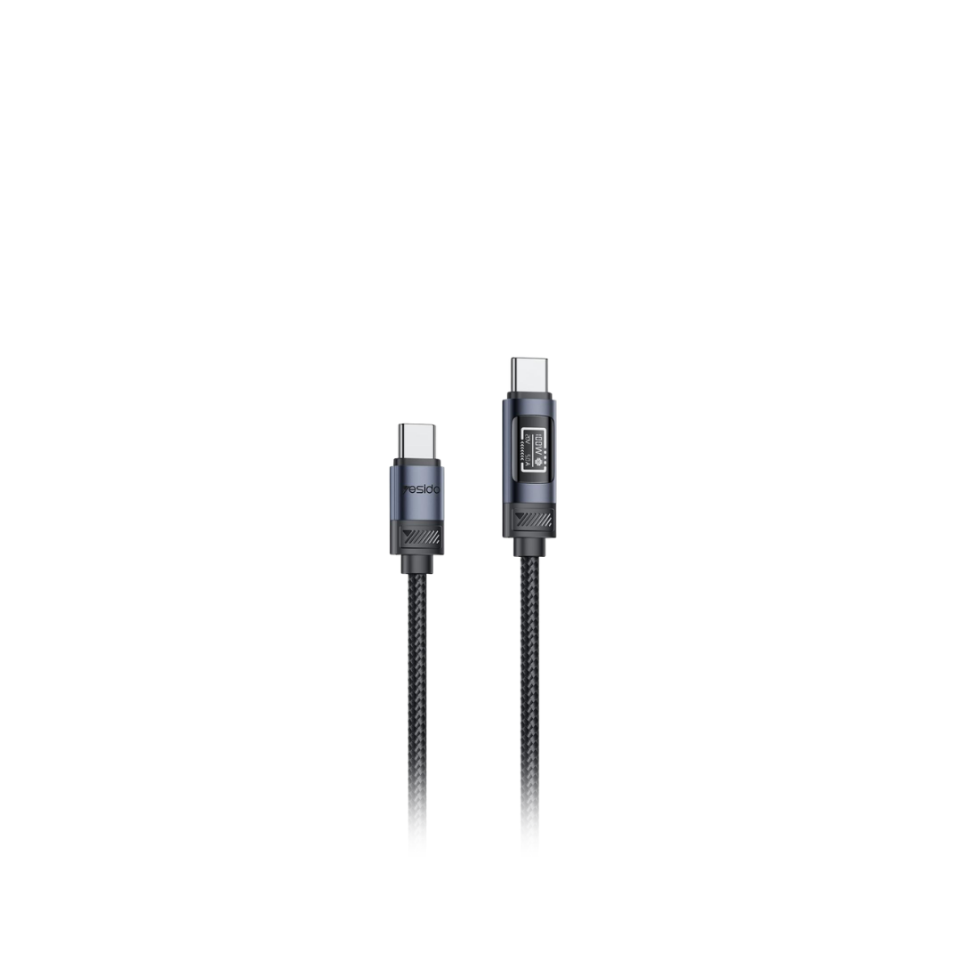 Yesido Oled Dual Type C Charging Cable 100W (120cm)