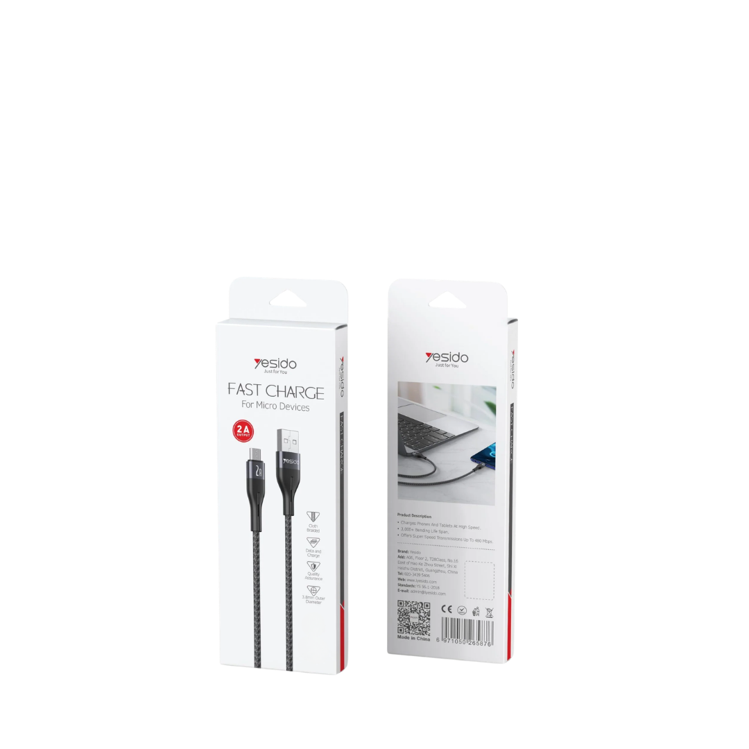Yesido Micro USB to USB Charging Cable (120cm)