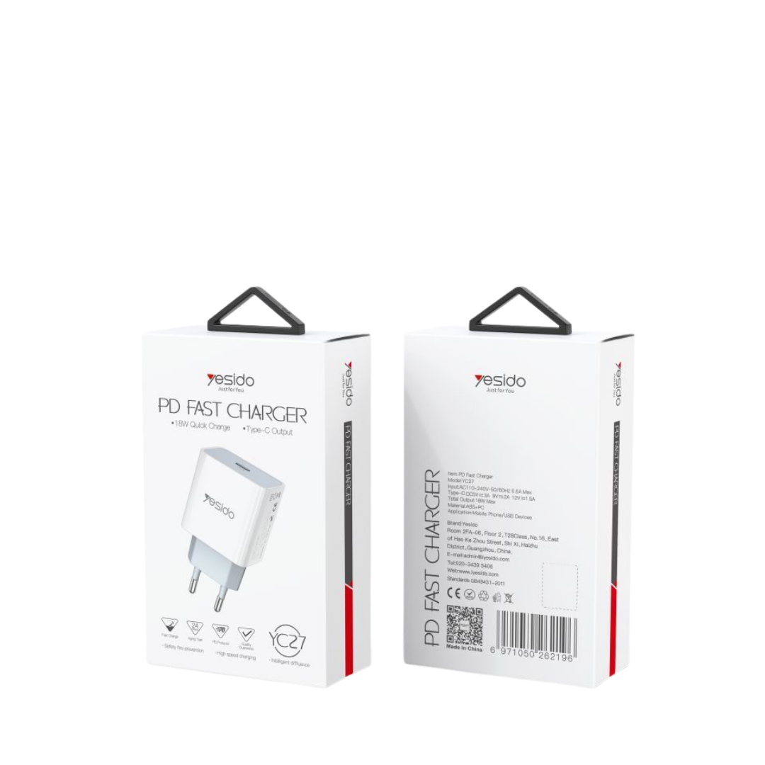 Yesido Type C Power Adapter 20W